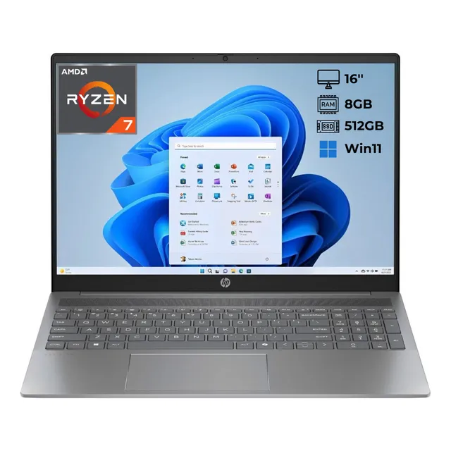 Notebook Hp Pavilion 16 Ryzen 7 8840u 8gb 512gb Ssd W11 Plat