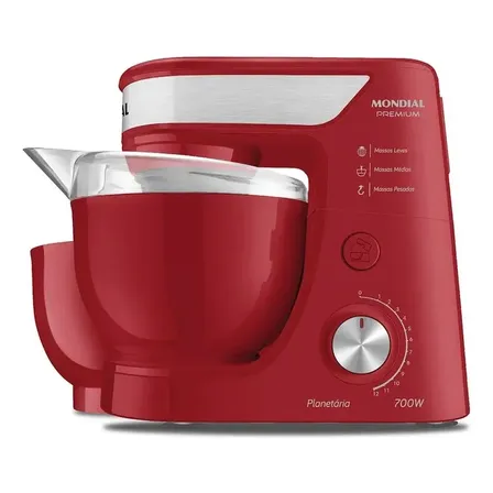 Batedeira Planetária Mondial 700W - BP-01P-R