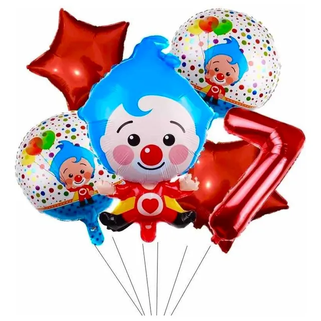 Pack De 6 Globos Plim Plim Rosa O Azul 
