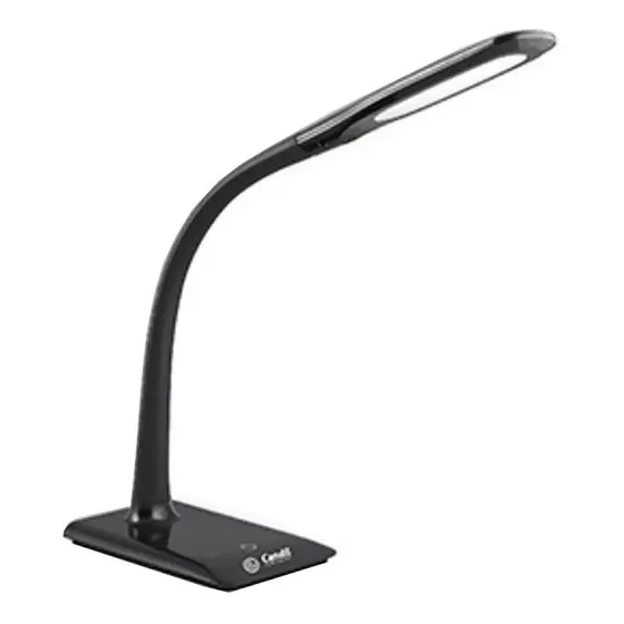 Lampara Escritorio Flip Negro Led 7w Mesa Deco Dimerizable