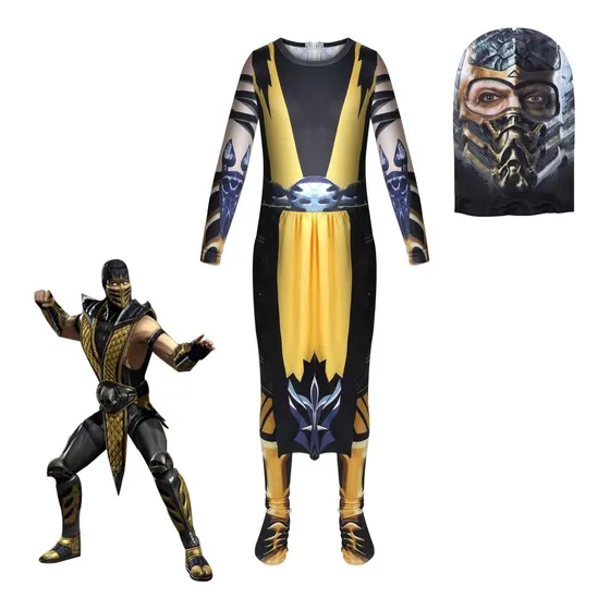 C Mortal Kombat: Scorpions Revenge Mono Y Máscara Para Niños