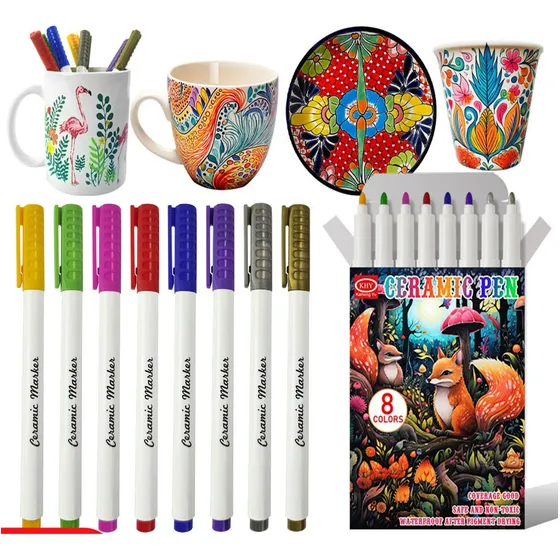 Marcador Cerámico De Secado Rápido De 8 Piezas Para Pintura 