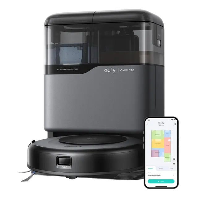 Robot Aspirador Y Trapeador Eufy Omni C20 Color Negro