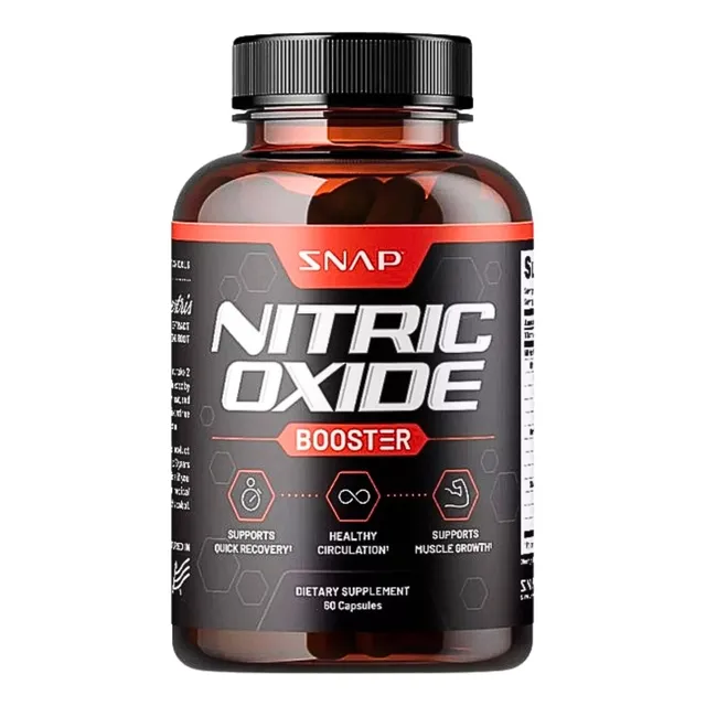 Potenciador Snap Nitric Oxide Importado Booster Aminoácidos Esenciales L-arginina L-citrulina Ginseng, Mejora Crecimiento Muscular 60 Capsula