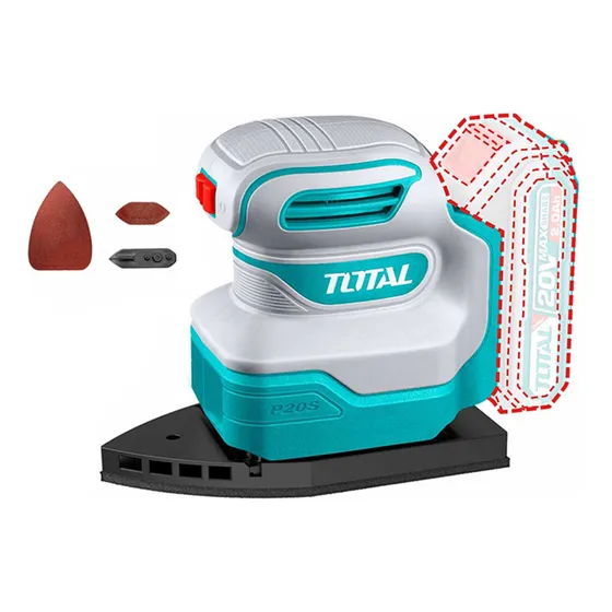 Lijadora Inalámbrica Orbital De Palma 20v Total Tpsli2014 Color Turquesa