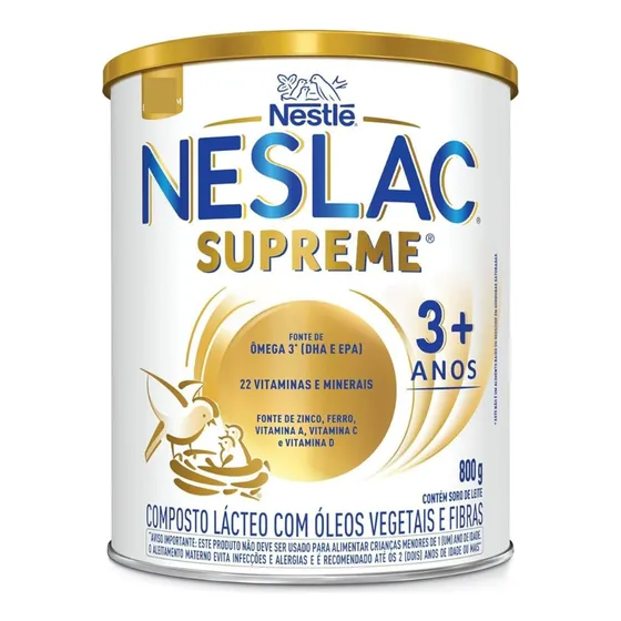 Composto Lácteo Infantil Em Pó 3+ Anos 800g Nestlé Neslac Sem Sabor