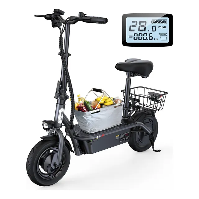iScooter Scooter Eléctrico Patin Plegable F3 Motor 1000w Velocidad Máxima 45km/h 13ah scooter Para Adultos Con Asiento
