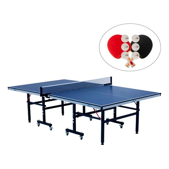 Mesa Ping Pong 18mm Sportfitness Raquetas Bolas Profesional Color Azul