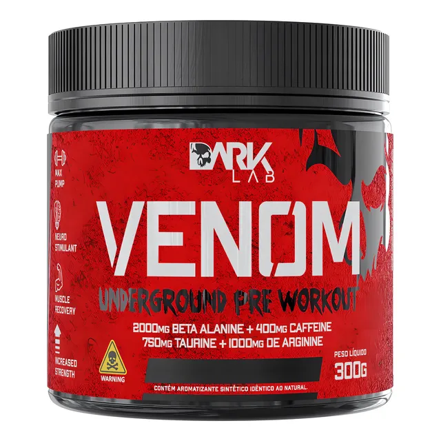 Venom Underground Pre Workout Pre Workout, 300 g, sabor a manzana verde oscuro