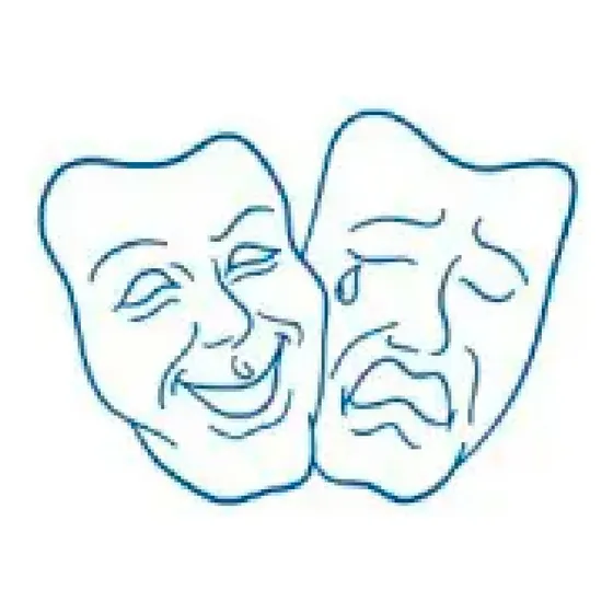 Sello Decorativo Plantec Chico 4x4 Cm Máscara Teatro 51063 Tinta 51063 - Máscara Teatro Exterior Azul