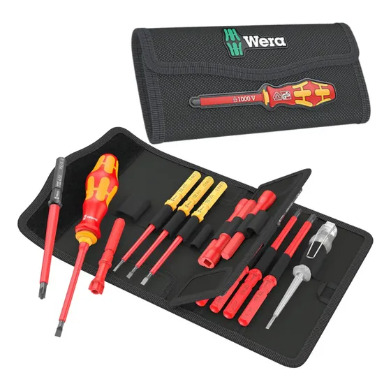 Set de Destornilladores Wera Aislados Intercambiables 18 Piezas Profesional