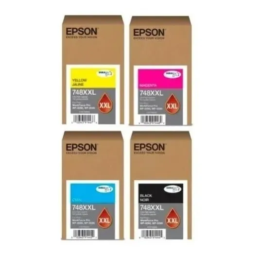 Kit Cartuchos De Tinta Epson T748xxl Wf-6090 Wf-6590bk/m/c/y