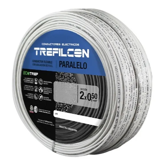 Cable Paralelo 0,50mm Normalizado Trefilcon Blanco X 25 M