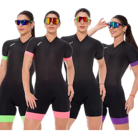 Macacão De Ciclismo Feminino Gel Roupa Diversos Macaquinho