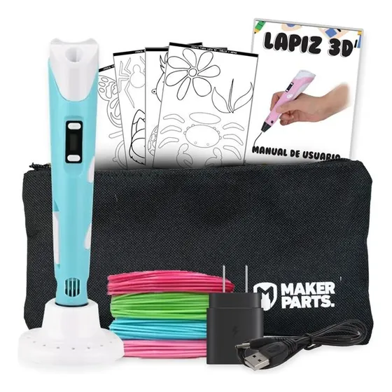 Lapiz 3d Con Lcd + Filamento De Colores + Cartuchera