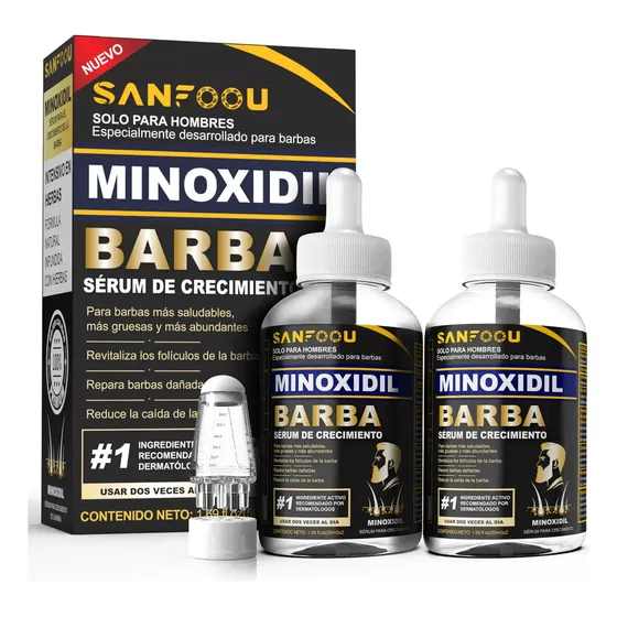 Minoxidil 15% Para Barba, Bigote Y Cabello