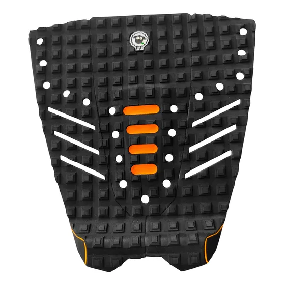 Deck Traseiro Farms Antiderrapante Para Prancha De Surf Cor Preto Laranja