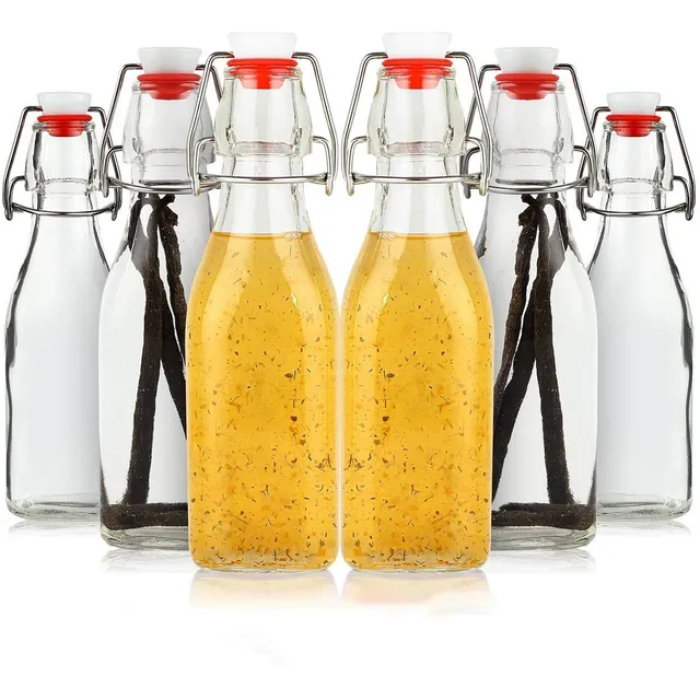 Botella De Vidrio Tapon Hermetico Para Fermentacion 1000ml