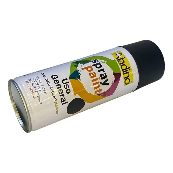 Pintura Acrilica Spray Aladino Negro Mate Sp03