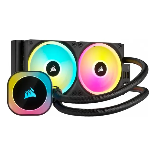 Corsair Icue Link H100i Rgb Aio Líquido 2x120mm 480-2400rpm