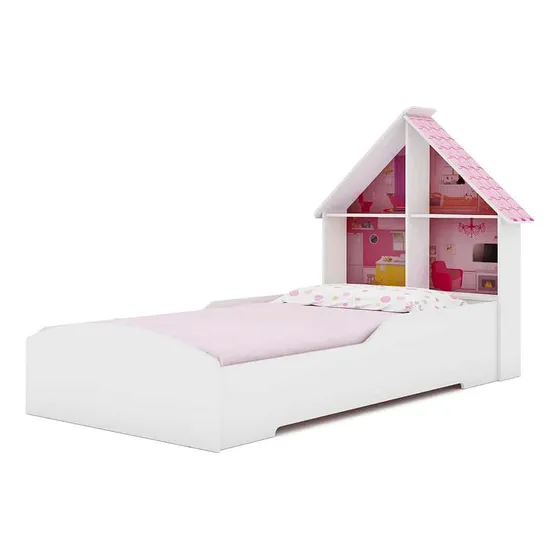 Cama Dormitorio Infantil 1 Plaza Casita Para Nena Punion