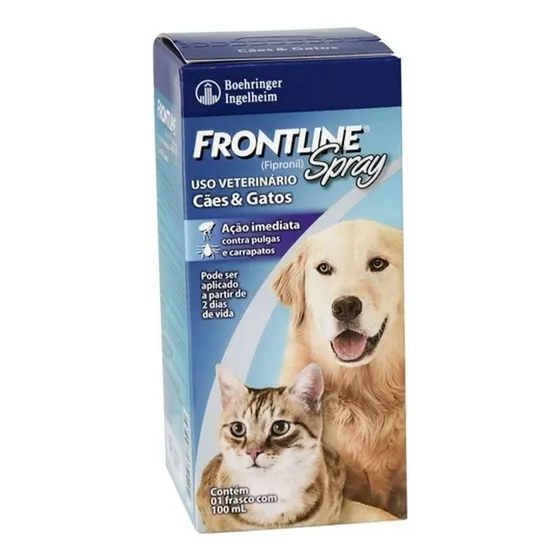 Antipulgas E Carrapatos Frontline Spray Para Cães E Gatos 