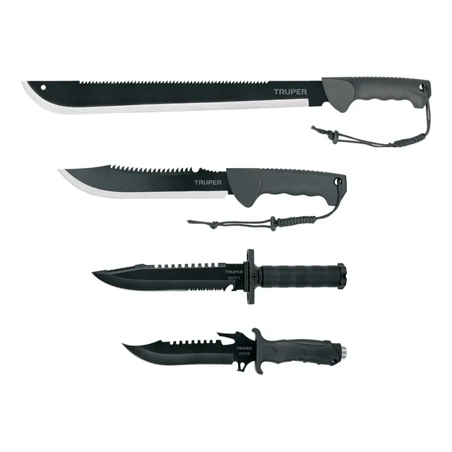 Combo Truper De Machetes y Cuchillos Tácticos Funda Inyectada 18" COM-MACH-18X10