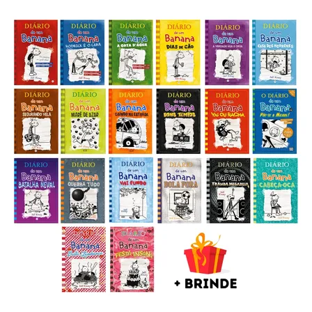 Kit Coleção Diário De Um Banana 20 Livros + Brinde Surpresa