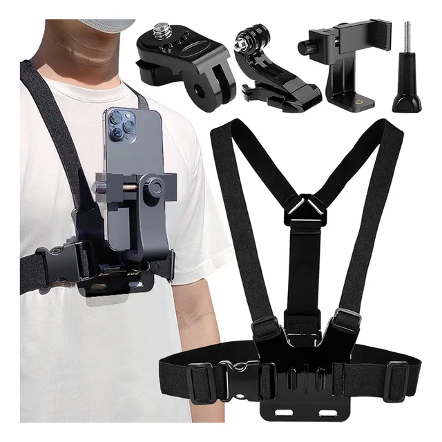 Kit Arnes De Pecho Soporte Celular Ajustable Para Gopro12 13
