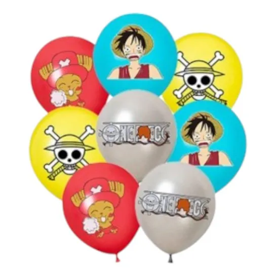 Set De 12 Globos Latex Para Fiesta Diferentes Diseños 