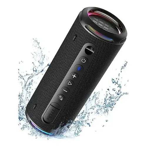 Parlante Tronsmart T7 Lite Ipx7 Bluetooth 5.3 Luces Color Negro | Cuotas sin interés