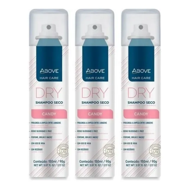 Kit Com 3un Shampoo A Seco Above 150ml Candy