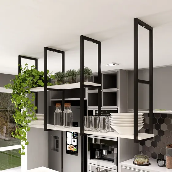 Prateleira Industrial Suspensa Design Versátil Mdf E Metalon