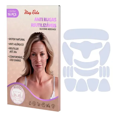 Adesivo Anti Rugas Para Rosto De Silicone Skin Care Muy Bela Normal