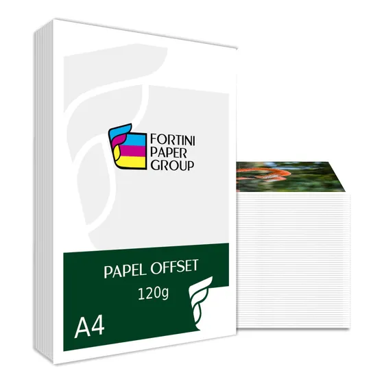 Papel Premium A4 120g 250 Folhas Offset Branco. Cor Branco