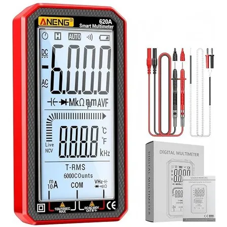Multímetro Digital Automático Com Tela Grande E Luz De Fundo