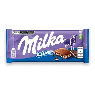 Barra De Chocolate Recheado Com Oreo 100g Milka Barra De Chocolate Recheado Com Oreo 100g Milka