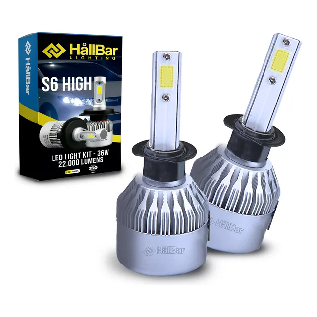 Kit Cree Led Hallbar S6 H7 H4 H1 H11 44000lm Csp2 Con Cooler