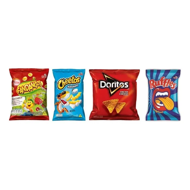 Mini Salgadinho Doritos + Fandangos + Cheetos Caixa C/ 50un