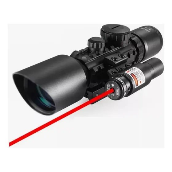 Luneta 3-10x42 Mira Tática Com Retículo Luminoso E Laser Top