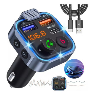 Transmisor Bluetooth Fm De Auto Manos Libres Cargador 2 Usb Transmisor Bluetooth Fm De Auto Manos Libres Cargador 2 Usb