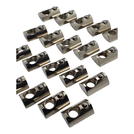 100 Pack Tuercas M8 Con Balín Para Perfil Estructural