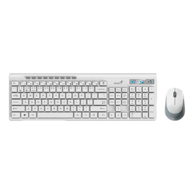 Teclado Genius + Mouse Slimstar 8230 Wireless 1200dpi Blanco