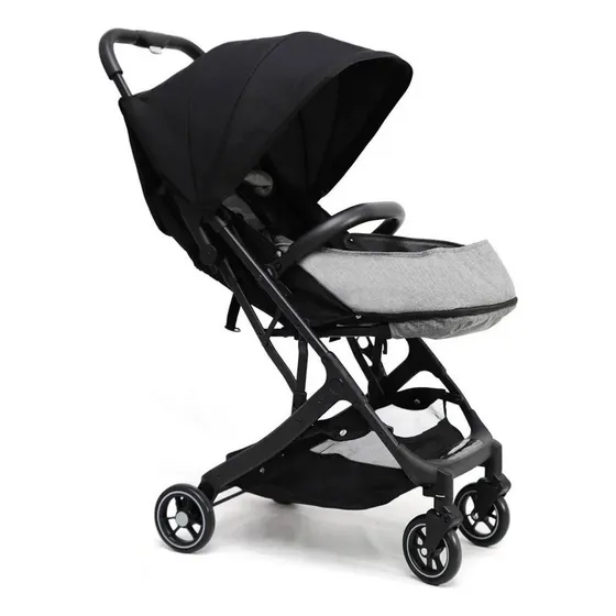 Coche de paseo travel system Fisher-Price Confort travel system negro con chasis color plateado