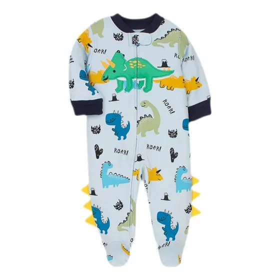 Ropa De Bebe - Pijamas Con Pies Para Bebes Niño 100% Algodon