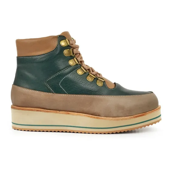 Borcego Mujer Cuero Botas Plataforma Briganti Casual Zapatos