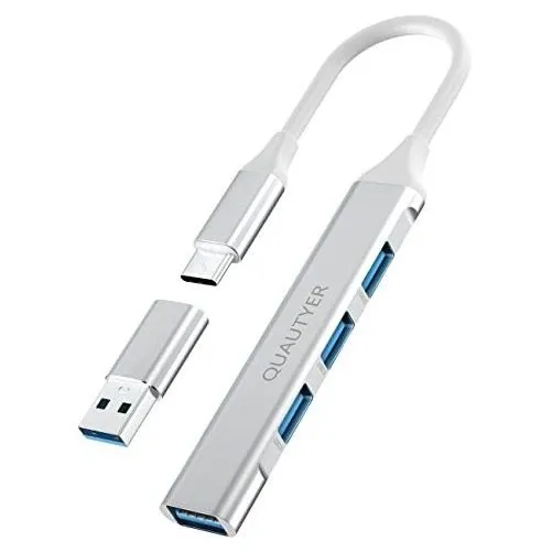 Hub Quautyer Usb C 4 En 1 Type C Usb 3.0 Usb 2.0 -blanco