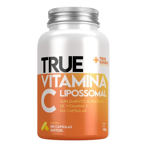 True Vitamina C Lipossomal 180 Cápsulas - True Source Sabor Sem sabor
