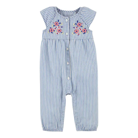 Enterito Carters Chambray Flores Bordadas Universo Binario