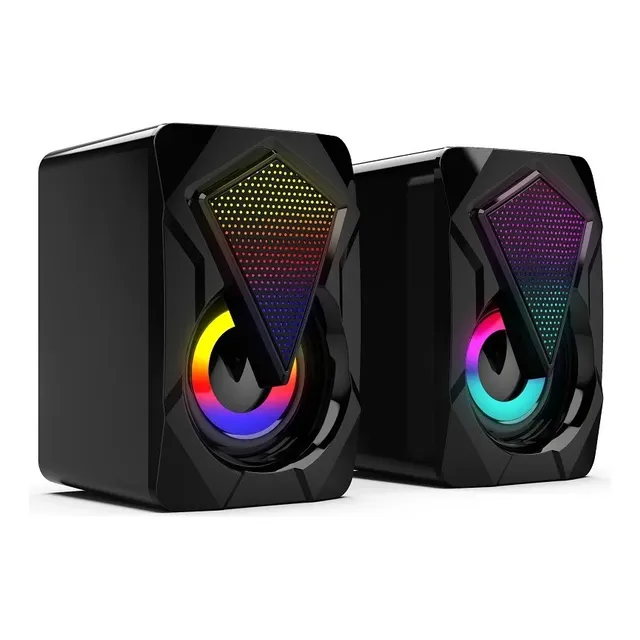 Parlantes Gamer Usb Rgb Pc Set Up Bocina Bafle